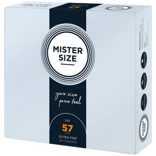MISTER SIZE – PRESERVATIVOS TALLA L 57 MM (36 UNIDADES) - intimamenities.com