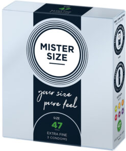 MISTER SIZE – PRESERVATIVOS TALLA XS 47 MM (3 UNIDADES) - intimamenities.com