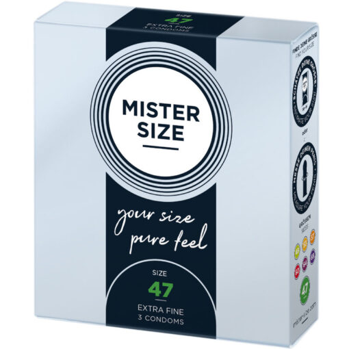 MISTER SIZE – PRESERVATIVOS TALLA XS 47 MM (3 UNIDADES) - intimamenities.com