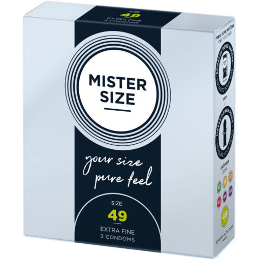 MISTER SIZE – PRESERVATIVOS TALLA S 49 MM (3 UNIDADES) - intimamenities.com