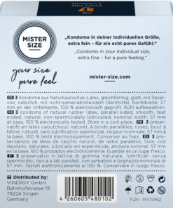 MISTER SIZE – PRESERVATIVOS TALLA L 57 MM (3 UNIDADES) - intimamenities.com