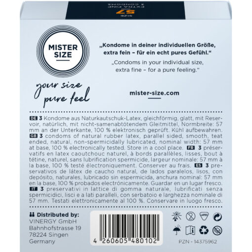 MISTER SIZE – PRESERVATIVOS TALLA L 57 MM (3 UNIDADES) - intimamenities.com
