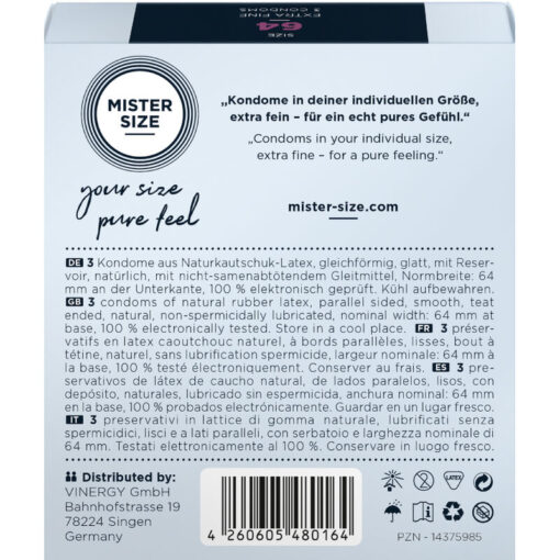 MISTER SIZE – PRESERVATIVOS TALLA XXL 64 MM (3 UNIDADES) - intimamenities.com