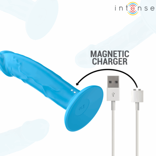 INTENSE – PHOEBE VIBRADOR REALÍSTICO 10 VIBRACIONES AZUL CONTROL REMOTO - intimamenities.com