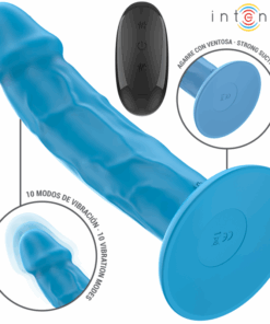 INTENSE – PHOEBE VIBRADOR REALÍSTICO 10 VIBRACIONES AZUL CONTROL REMOTO - intimamenities.com