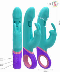 INTENSE – MÓNICA VIBRADOR RABBIT CON ESTIMULADOR ROTATORIO DEL PUNTO G AZUL - intimamenities.com