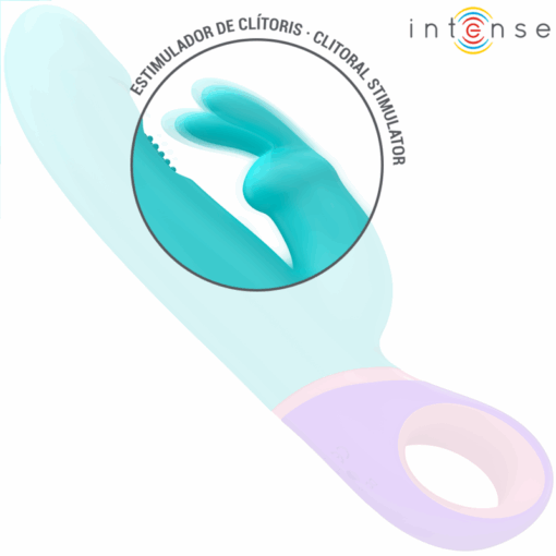 INTENSE – MÓNICA VIBRADOR RABBIT CON ESTIMULADOR ROTATORIO DEL PUNTO G AZUL - intimamenities.com