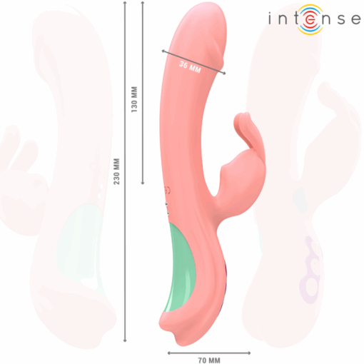 INTENSE – RACHEL VIBRADOR RABBIT 5 VIBRACIONES ROSA - intimamenities.com