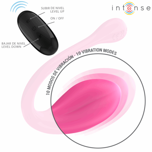 INTENSE – JANICE VIBRADOR U DOBLE ESTIMULACIÓN 10 VIBRACIONES ROSA CONTROL REMOTO - intimamenities.com