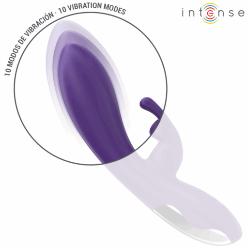 INTENSE – RANDALL VIBRADOR RABBIT 10 VIBRACIONES MORADO - intimamenities.com