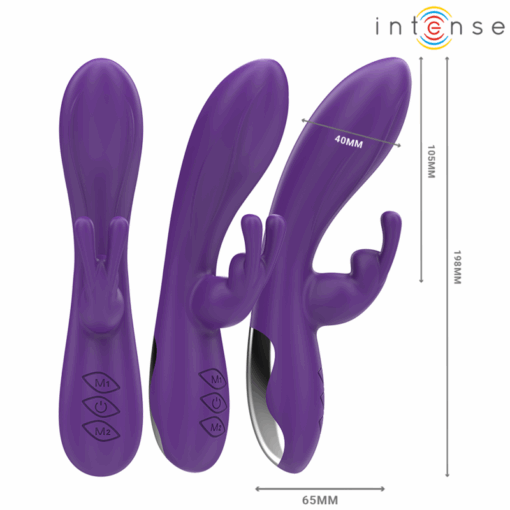 INTENSE – RANDALL VIBRADOR RABBIT 10 VIBRACIONES MORADO - intimamenities.com
