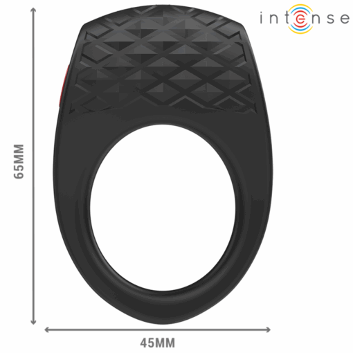 INTENSE – CLOVER ANILLO VIBRADOR PENE 10 VIBRACIONES NEGRO - intimamenities.com