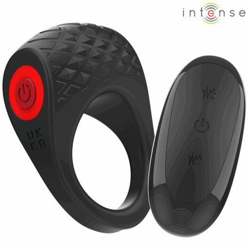 INTENSE – CLOVER ANILLO VIBRADOR PENE 10 VIBRACIONES NEGRO - intimamenities.com