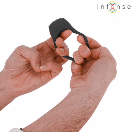 INTENSE – CLOVER ANILLO VIBRADOR PENE 10 VIBRACIONES NEGRO - intimamenities.com