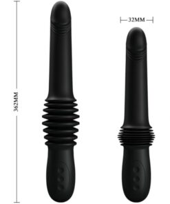 PRETTY LOVE – PAZUZU VIBRADOR 3 MODOS DE EMPUJE NEGRO - intimamenities.com