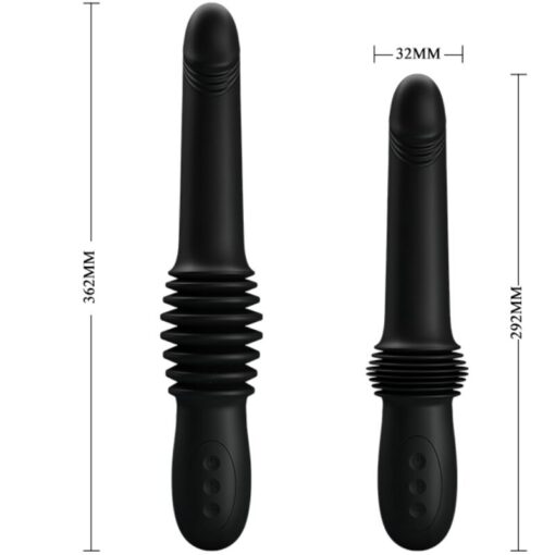 PRETTY LOVE – PAZUZU VIBRADOR 3 MODOS DE EMPUJE NEGRO - intimamenities.com