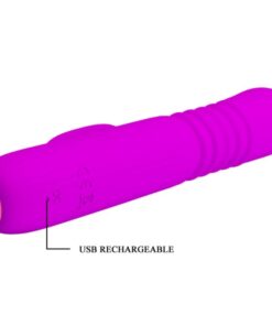 PRETTY LOVE – LEOPOLD VIBRADOR 4 VIBRACIONES 4 MODOS EMPUJE MORADO - intimamenities.com
