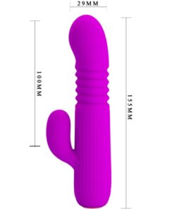 PRETTY LOVE – LEOPOLD VIBRADOR 4 VIBRACIONES 4 MODOS EMPUJE MORADO - intimamenities.com
