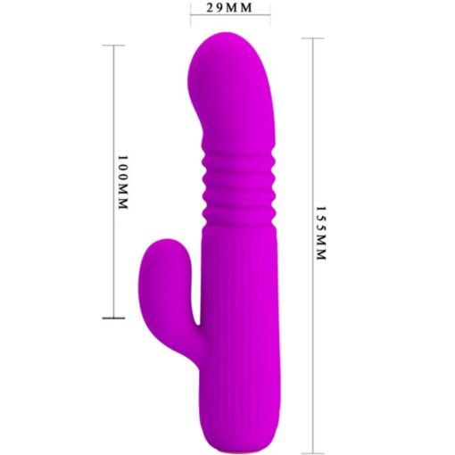 PRETTY LOVE – LEOPOLD VIBRADOR 4 VIBRACIONES 4 MODOS EMPUJE MORADO - intimamenities.com