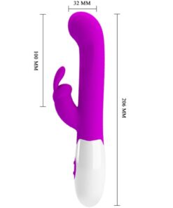 PRETTY LOVE – CENTAUR VIBRADOR RABBIT 30 MODOS DE VIBRACIÓN MORADO - intimamenities.com