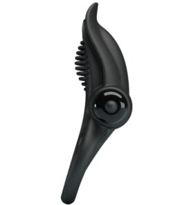 PRETTY LOVE – DOBLE ANILLO VIBRADOR + ESTIMULADOR CLÍTORIS 10 VIBRACIONES NEGRO - intimamenities.com