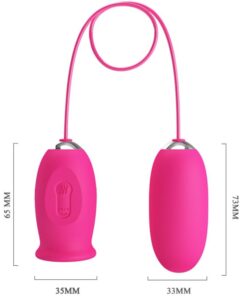 PRETTY LOVE – DAISY HUEVO VIBRADOR + LENGUA ESTIMULADORA DE CLÍTORIS ROSA - intimamenities.com