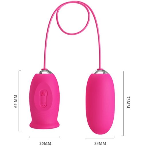 PRETTY LOVE – DAISY HUEVO VIBRADOR + LENGUA ESTIMULADORA DE CLÍTORIS ROSA - intimamenities.com