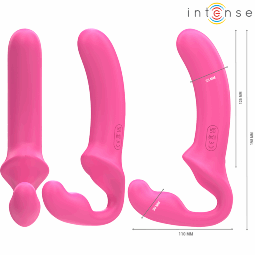 INTENSE – AMY VIBRADOR DOBLE 20 CM ROSA CONTROL REMOTO - intimamenities.com