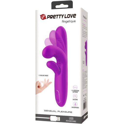 PRETTY LOVE – ANGELIQUE VIBRADOR MULTIFUNCIÓN + ESTIMULADOR DE CLÍTORIS MORADO - intimamenities.com