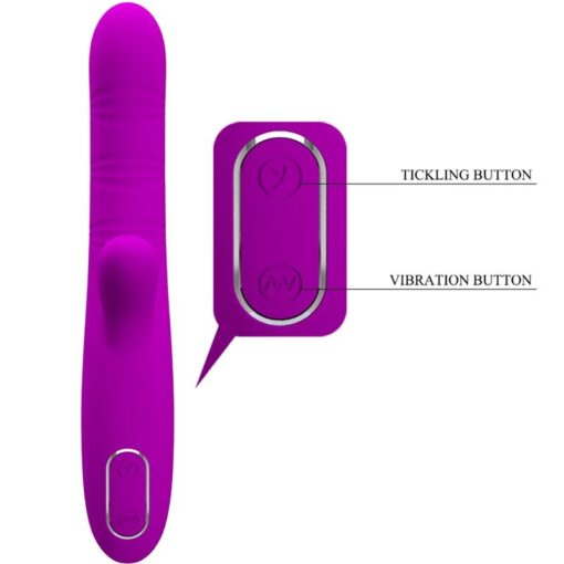 PRETTY LOVE – ANGELIQUE VIBRADOR MULTIFUNCIÓN + ESTIMULADOR DE CLÍTORIS MORADO - intimamenities.com