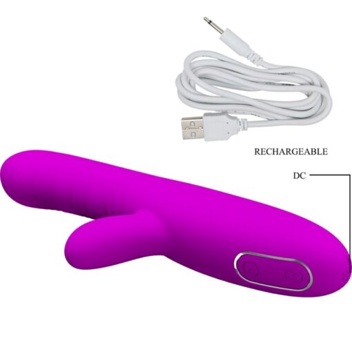 PRETTY LOVE – ANGELIQUE VIBRADOR MULTIFUNCIÓN + ESTIMULADOR DE CLÍTORIS MORADO - intimamenities.com