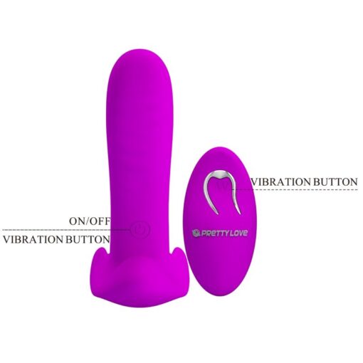 PRETTY LOVE – MASAJEADOR & VIBRADOR 12 VIBRACIONES CONTROL REMOTO MORADO - intimamenities.com