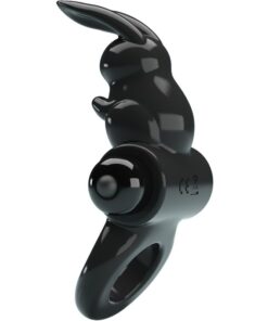 PRETTY LOVE – EXCITING RING ANILLO VIBRADOR RABBIT 10 VIBRACIONES NEGRO - intimamenities.com