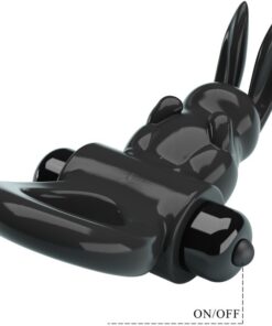 PRETTY LOVE – EXCITING RING ANILLO VIBRADOR RABBIT 10 VIBRACIONES NEGRO - intimamenities.com