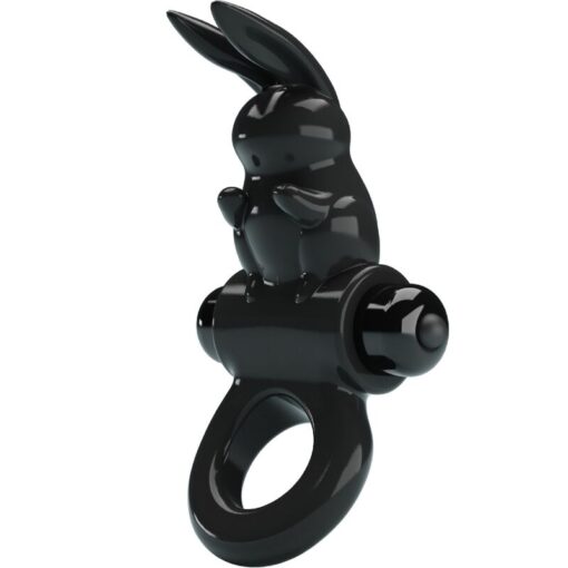 PRETTY LOVE – EXCITING RING ANILLO VIBRADOR RABBIT 10 VIBRACIONES NEGRO - intimamenities.com
