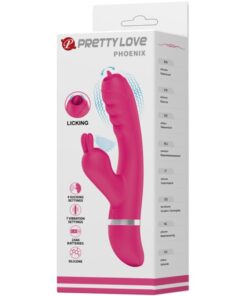 PRETTY LOVE – PHOENIX VIBRADOR RABBIT MULTIFUNCIÓN ROSA - intimamenities.com