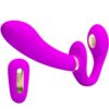 PRETTY LOVE – THUNDERBIRD VIBRADOR DOBLE STRAP-ON CONTROL REMOTO MORADO - intimamenities.com