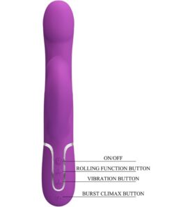 PRETTY LOVE – VIBRADOR & ESTIMULADOR MULTIFUNCIÓN 4 EN 1 MORADO - intimamenities.com