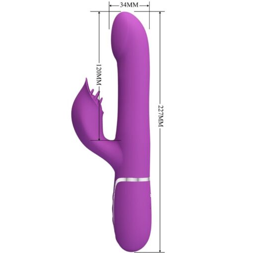 PRETTY LOVE – VIBRADOR & ESTIMULADOR MULTIFUNCIÓN 4 EN 1 MORADO - intimamenities.com