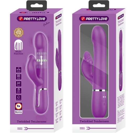PRETTY LOVE – VIBRADOR & ESTIMULADOR MULTIFUNCIÓN 4 EN 1 MORADO - intimamenities.com
