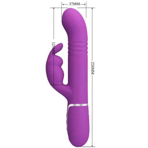 PRETTY LOVE – COALE VIBRADOR RABBIT MULTIFUNCIÓN 4 EN 1 MORADO - intimamenities.com