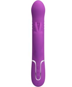 PRETTY LOVE – COALE VIBRADOR RABBIT MULTIFUNCIÓN 4 EN 1 MORADO - intimamenities.com