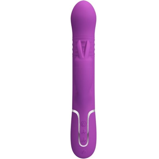 PRETTY LOVE – COALE VIBRADOR RABBIT MULTIFUNCIÓN 4 EN 1 MORADO - intimamenities.com