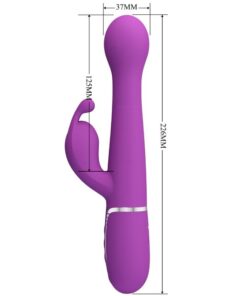 PRETTY LOVE – DEJON VIBRADOR RABBIT MULTIFUNCIÓN 3 EN 1 MORADO - intimamenities.com