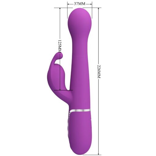 PRETTY LOVE – DEJON VIBRADOR RABBIT MULTIFUNCIÓN 3 EN 1 MORADO - intimamenities.com