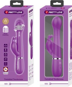 PRETTY LOVE – DEJON VIBRADOR RABBIT MULTIFUNCIÓN 3 EN 1 MORADO - intimamenities.com