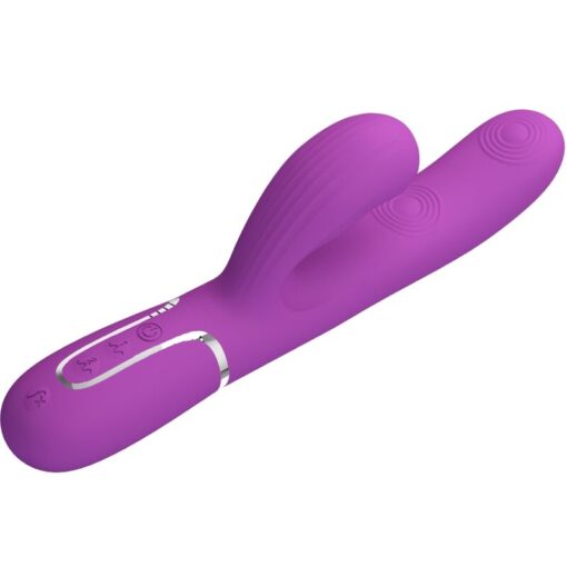 PRETTY LOVE – PERLITA VIBRADOR RABBIT MULTIFUNCIÓN 3 EN 1 MORADO - intimamenities.com