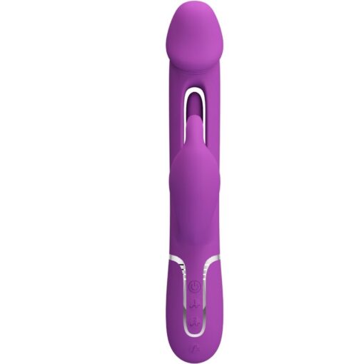 PRETTY LOVE – KAMPAS VIBRADOR RABBIT MULTIFUNCIÓN 3 EN 1 MORADO - intimamenities.com