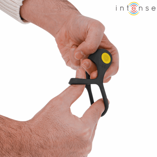 INTENSE – ALEX ANILLO DOBLE VIBRADOR PENE 10 VIBRACIONES NEGRO - intimamenities.com