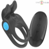 INTENSE – SAM ANILLO DOBLE VIBRADOR PENE 10 VIBRACIONES NEGRO - intimamenities.com